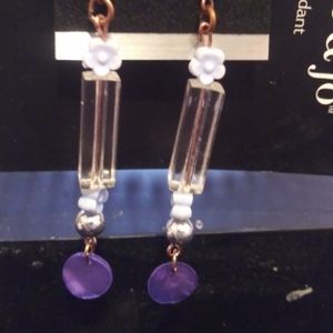 Blue Daisy Ice Earrings Boho Style